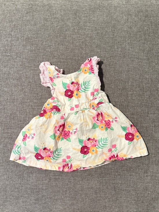 Ruffle Butts Other - Ruffle Butts Floral Sleeveless Dress - Pink & Yellow 6-12m